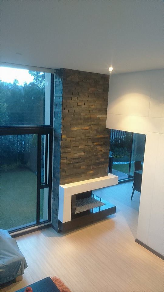 chimenea en piedra